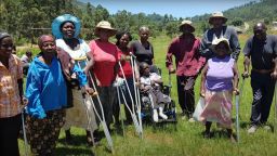Members from the Jairos Jiri Association, a non-governmental organisation promoting the rights of people with disabilities in Zimbabwe