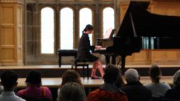 Pianist playing in firth hall