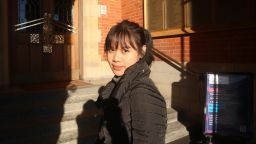 Photo of current MSc student Belva outside a university building