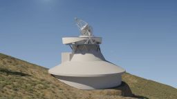 A representation of what the European Solar Telescope will look like when constructed at the observatory in La Palma, Spain.