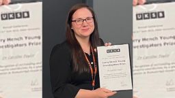 Profile photo of Caroline Taylor receiving an award