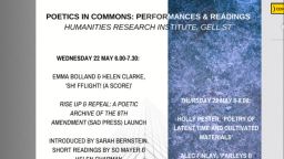 Poetic in commons - performances and readings 