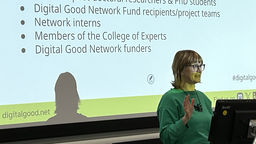 Helen Kennedy presenting at the DGN showcase
