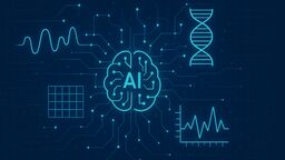 A visual representation of AI learning from different kinds of data