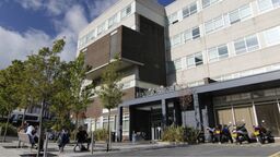 An exterior view of the Medical School