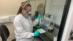 KTP Associate Ruth H Barnes in the lab