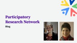 Purple text: Participatory Research Network Blog