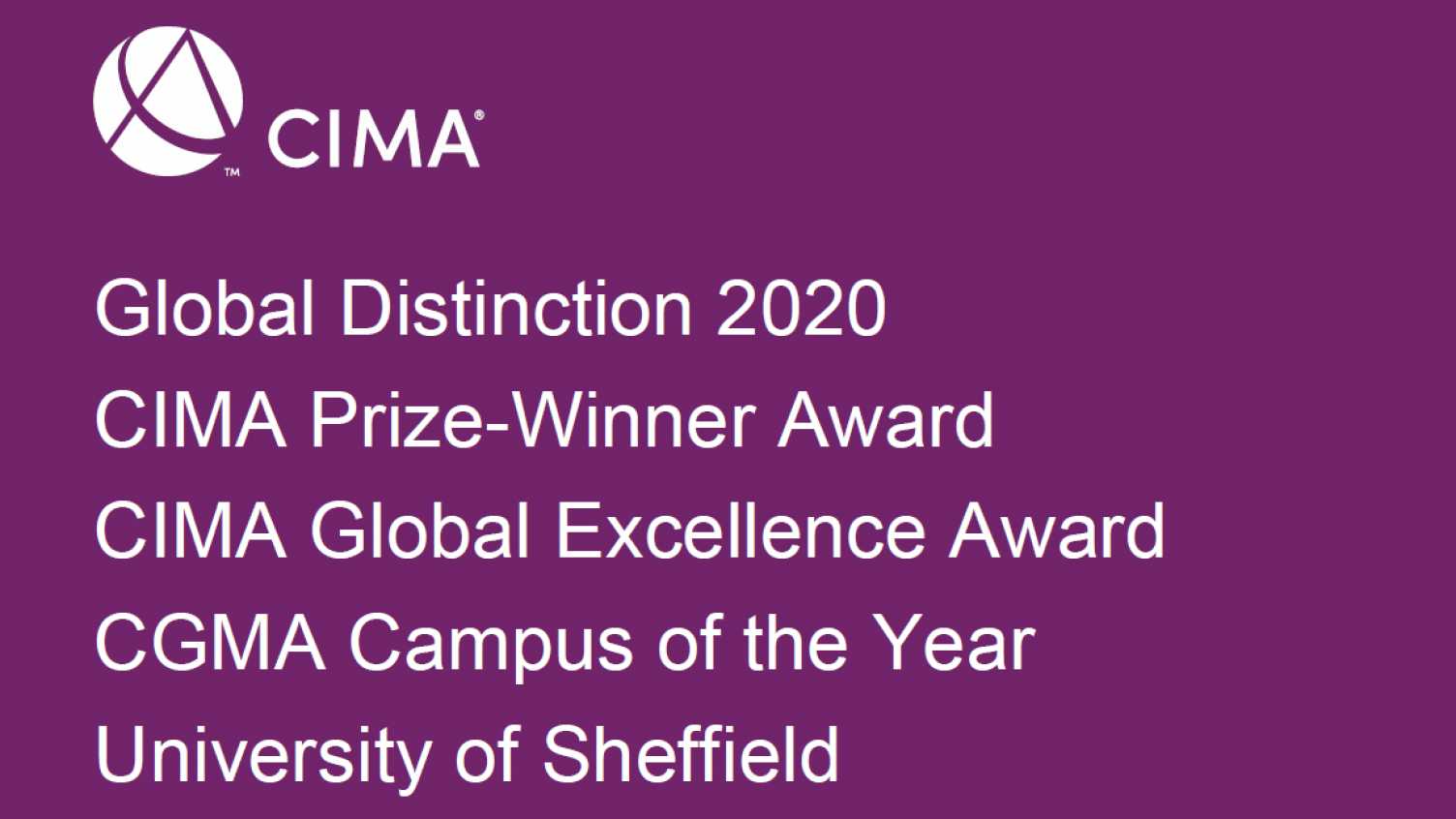 Thumbnail for Sheffield University Management School wins CIMA Excellence Award | Management S…
