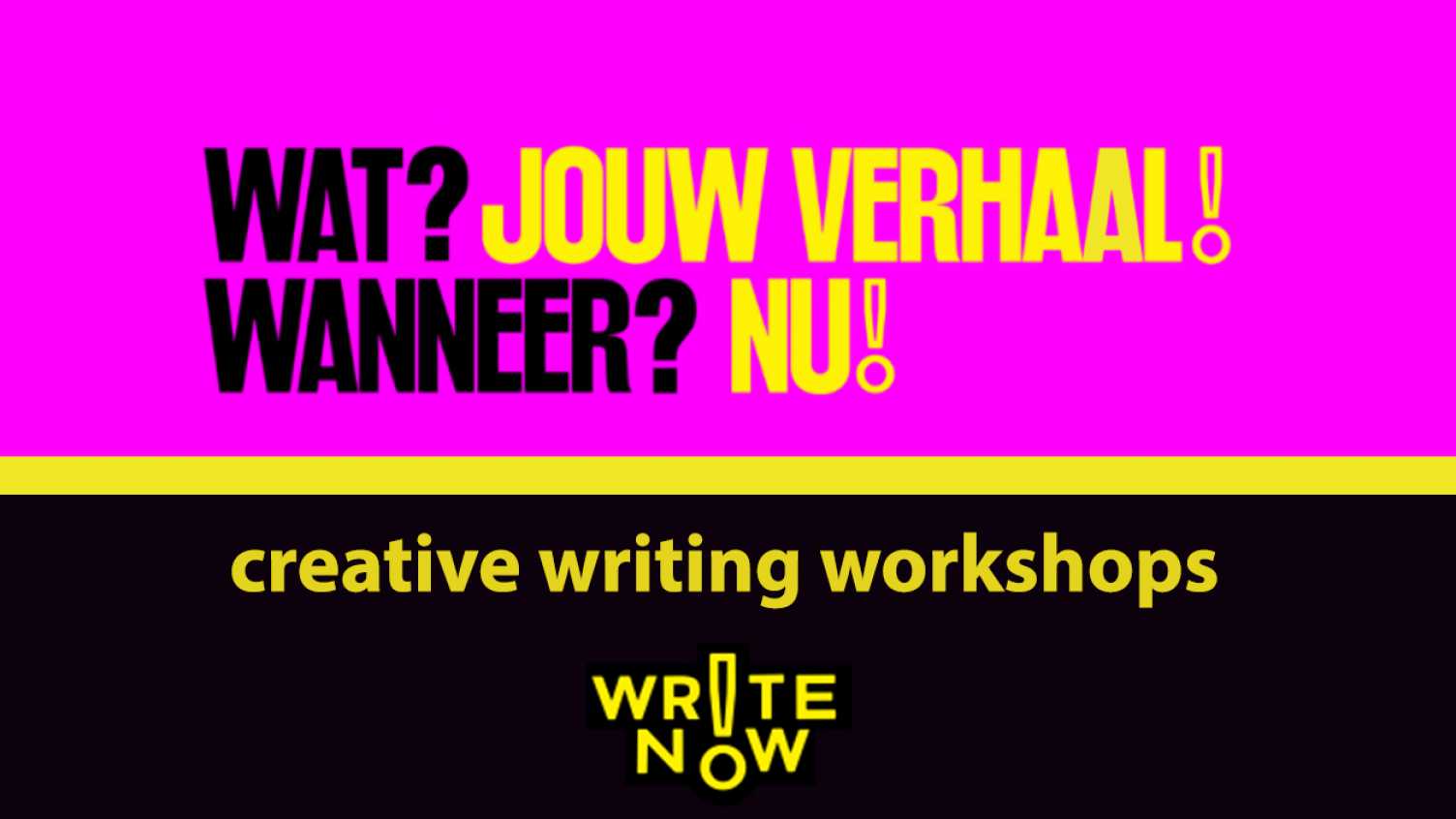 Thumbnail for Two creative writing workshops in October | Dutch 