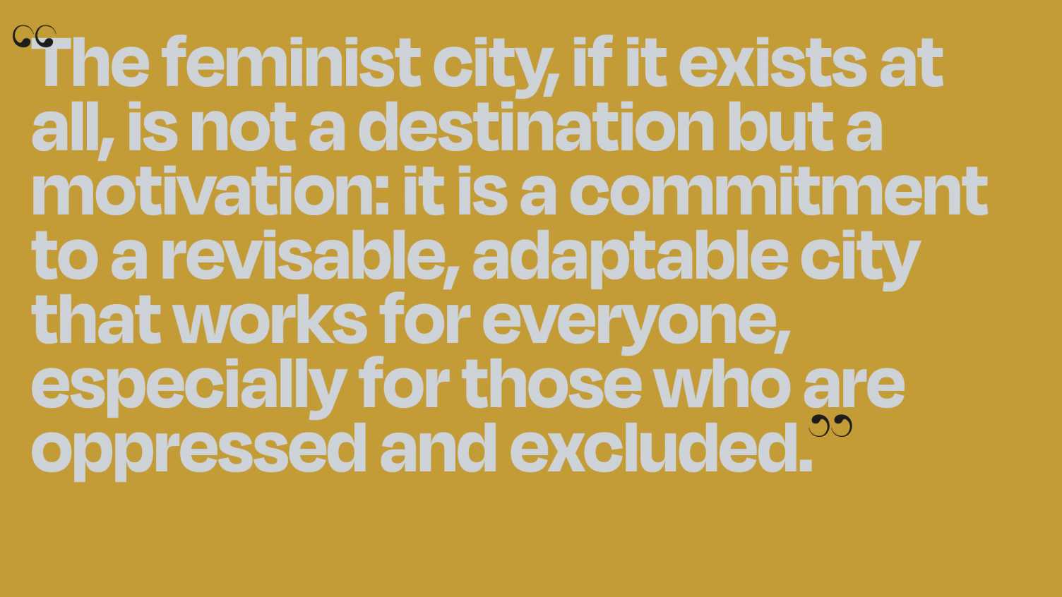 Thumbnail for Launch of new digital magazine Feminism and the City? | Urban Institute 