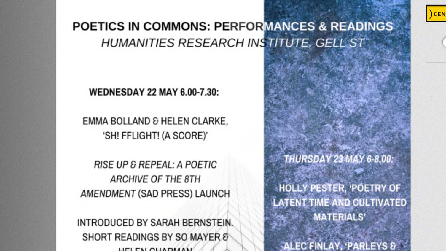 Thumbnail for Poetic in commons - performances and readings | Poetry and Poetics and Creative …