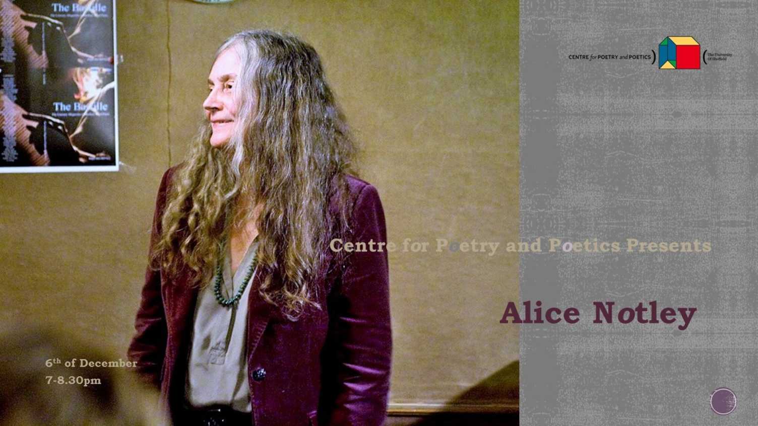 Thumbnail for Centre for Poetry and Poetics Presents: A Reading with Alice Notley | Poetry and…
