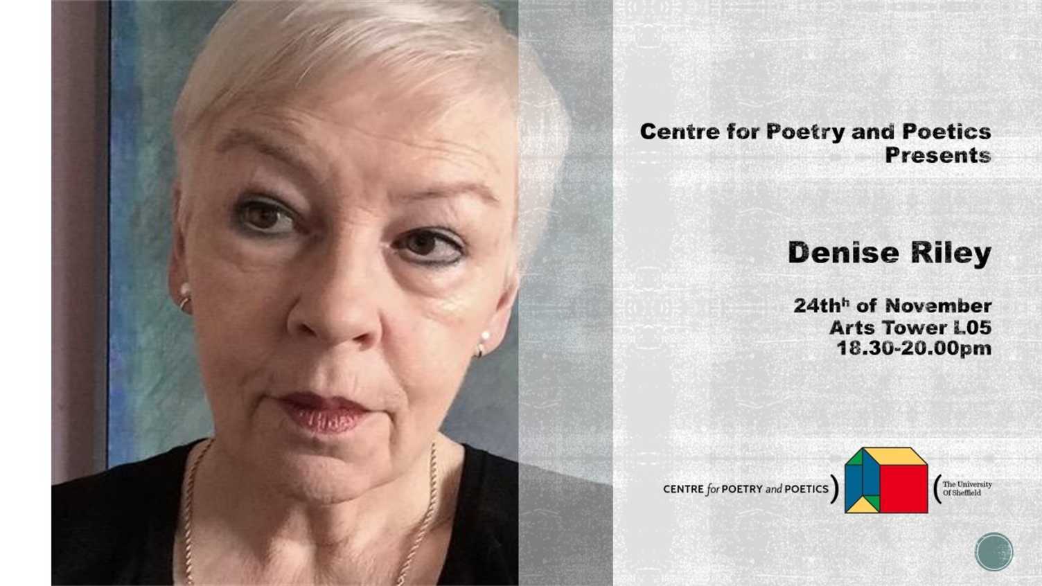 Thumbnail for Centre for Poetry and Poetics Presents: A Reading with Denise Riley | Poetry and…