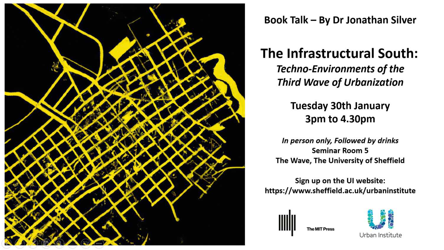 Thumbnail for Book talk by Dr Jon Silver - The Infrastructural South | Urban Institute 