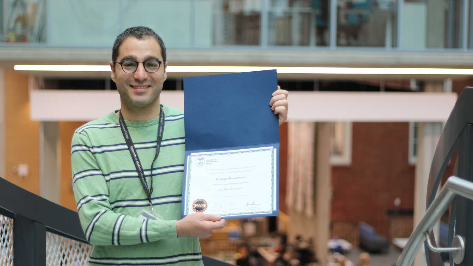 Thumbnail for Civil Engineering academic wins 2024 Best Reviewer Award | MAC 
