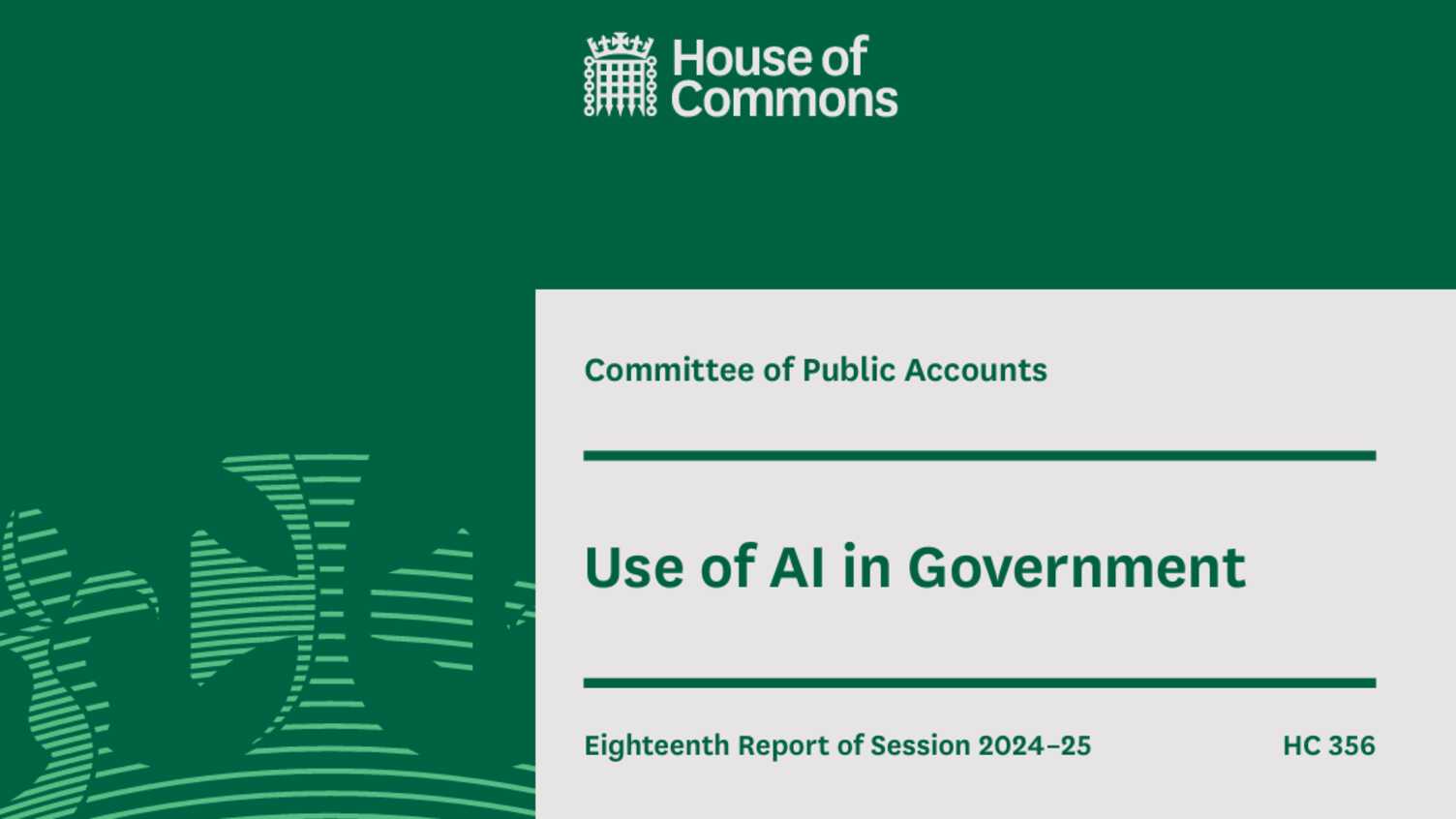 Thumbnail for CMI Experts Influence Public Accounts Committee Report on AI in Government | Cen…