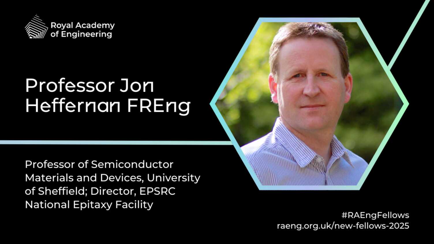 Thumbnail for Professor Jon Heffernan elected as a Fellow of the Royal Academy of Engineering …
